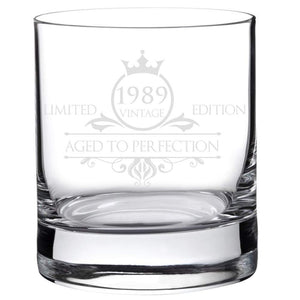 1990 30th Birthday Whiskey Glass