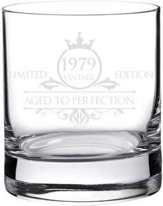 1980 40th Birthday Whiskey Glass