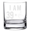 Load image into Gallery viewer, 39 + One Middle Finger Whiskey Glass for Men and Women – Funny Birthday Gift Ideas for Mom Dad Husband Wife – 40 Year Old Party Supplies Decorations for Him, Her – 11 oz