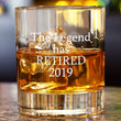 Load image into Gallery viewer, The Legend Has Retired - Funny Retirement Gag Gift Idea for Women or Men – Happy Retirement Gifts For Office Coworkers, Him, Her - 11 oz Bourbon Scotch Whiskey Glass