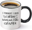 Load image into Gallery viewer, I Thought I Liked Coffee, Turns Out I Like Creamer – Funny Birthday Gift Idea for Mom Dad Coworker – Christmas Present for Him Her - 11 oz Tea Cup White