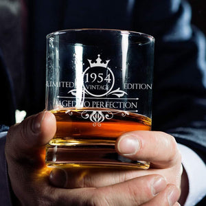 1955 65th Birthday Whiskey Glass