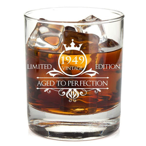 1950 70th Birthday Whiskey Glass