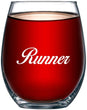 Load image into Gallery viewer, Runner&#39;s Measurements Stemless Wine Glass