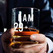 Load image into Gallery viewer, 29 + One Middle Finger Whiskey Glass for Men and Women – Funny Birthday Gift Ideas for Mom Dad Husband Wife – 30 Year Old Party Supplies Decorations for Him, Her – 11 oz