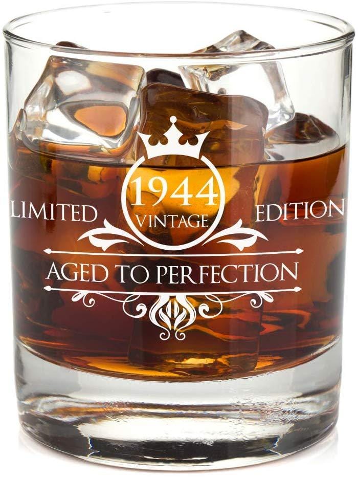 1945 75th Birthday Whiskey Glass