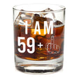 Load image into Gallery viewer, 59 + One Middle Finger Whiskey Glass for Men and Women – Funny Birthday Gift Ideas for Mom Dad Husband Wife – 60 Year Old Party Supplies Decorations for Him, Her – 11 oz