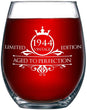 Load image into Gallery viewer, 1945 75th Birthday Stemless Wine Glass