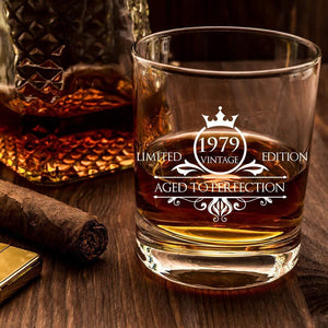 1980 40th Birthday Whiskey Glass