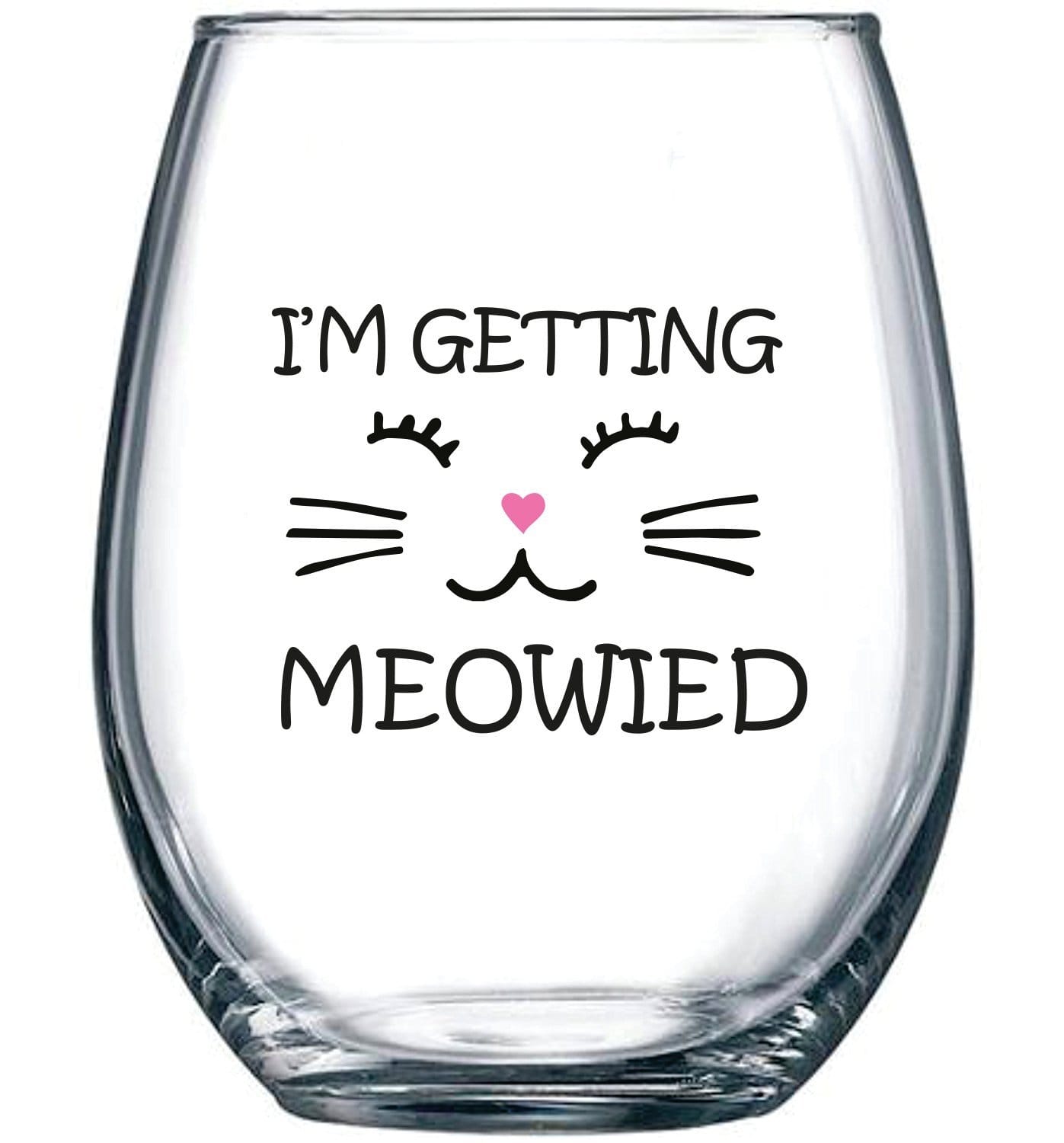 I'm Getting Meowied Stemless Wine Glass