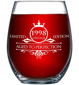 1999 21st Birthday Stemless Wine Glass