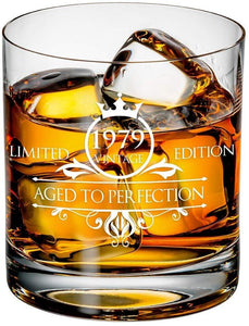 1980 40th Birthday Whiskey Glass