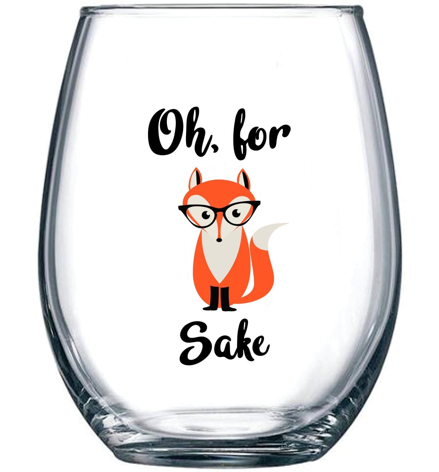 Oh, For Fox Sake Stemless Wine Glass