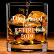 Load image into Gallery viewer, The Legend Has Retired - Funny Retirement Gag Gift Idea for Women or Men – Happy Retirement Gifts For Office Coworkers, Him, Her - 11 oz Bourbon Scotch Whiskey Glass