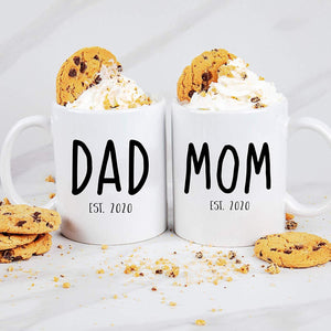 New Parents Pregnancy Announcement Coffee Mug Set 11oz